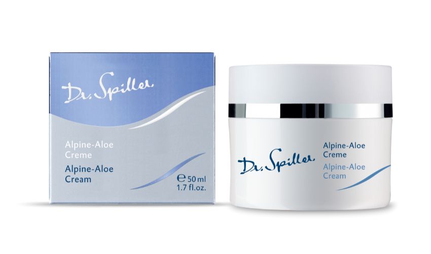 Alpine Aloe Creme von Dr. Spiller ie Alpine Aloe Creme von Dr. Spiller spendet Feuchtigkeit und beruhigt die Haut.