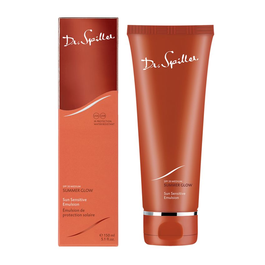 Dr. Spiller Sun Sensitive Emulsion SPF 20 Angenehme Sonnenschutz-Emulsion SPF 20 mit feuchtigkeitsspendenden Wirkstoffen.